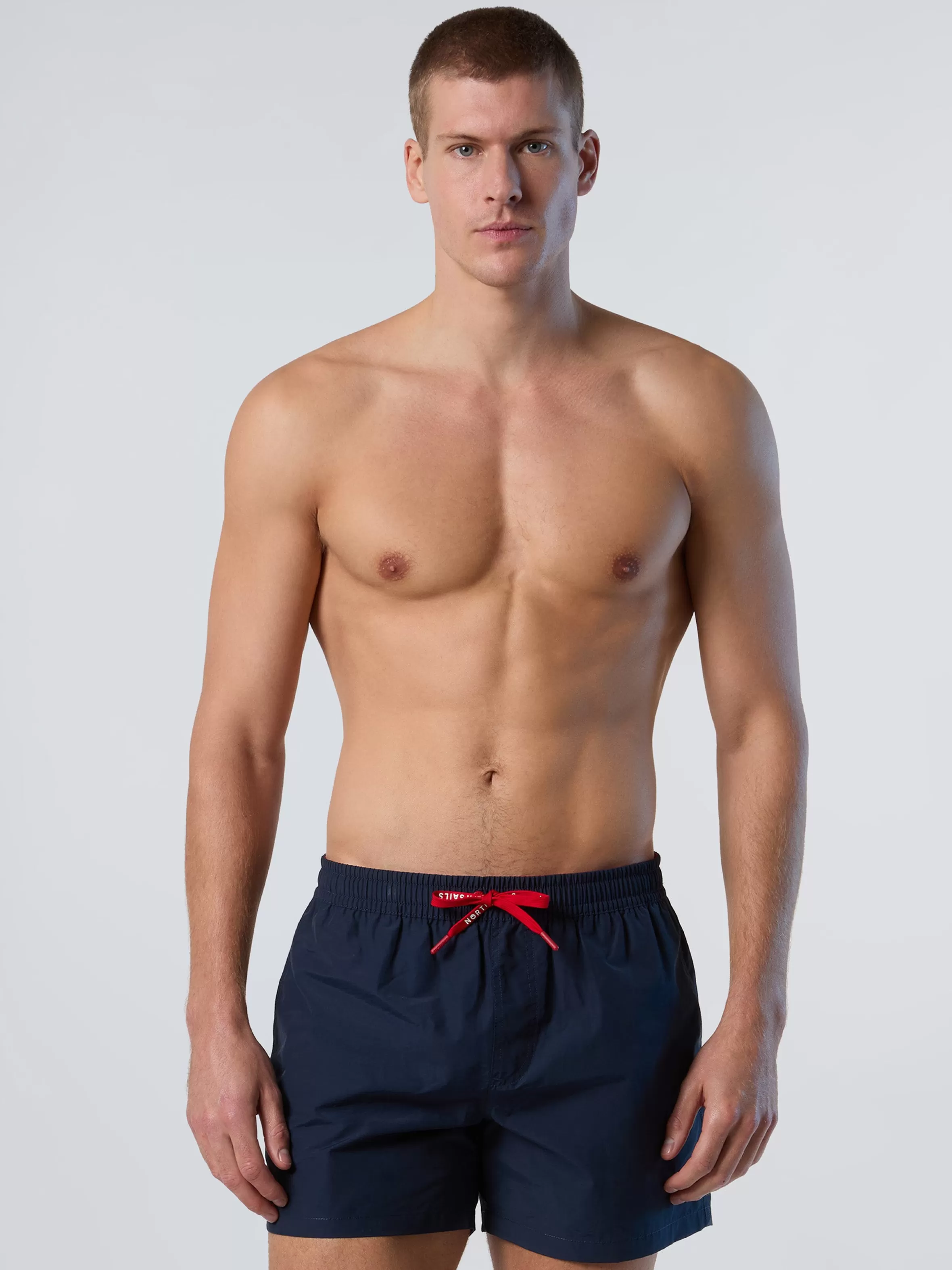 Uomo North Sails Boxer Mare Con Logo