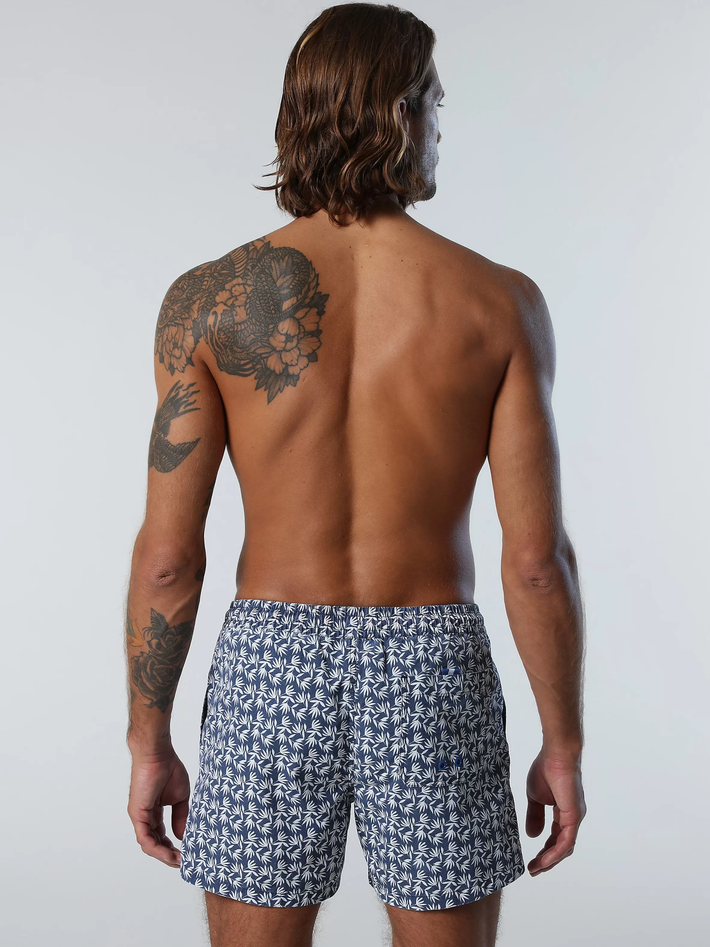 Uomo North Sails Boxer Mare Con Motivo Tropical