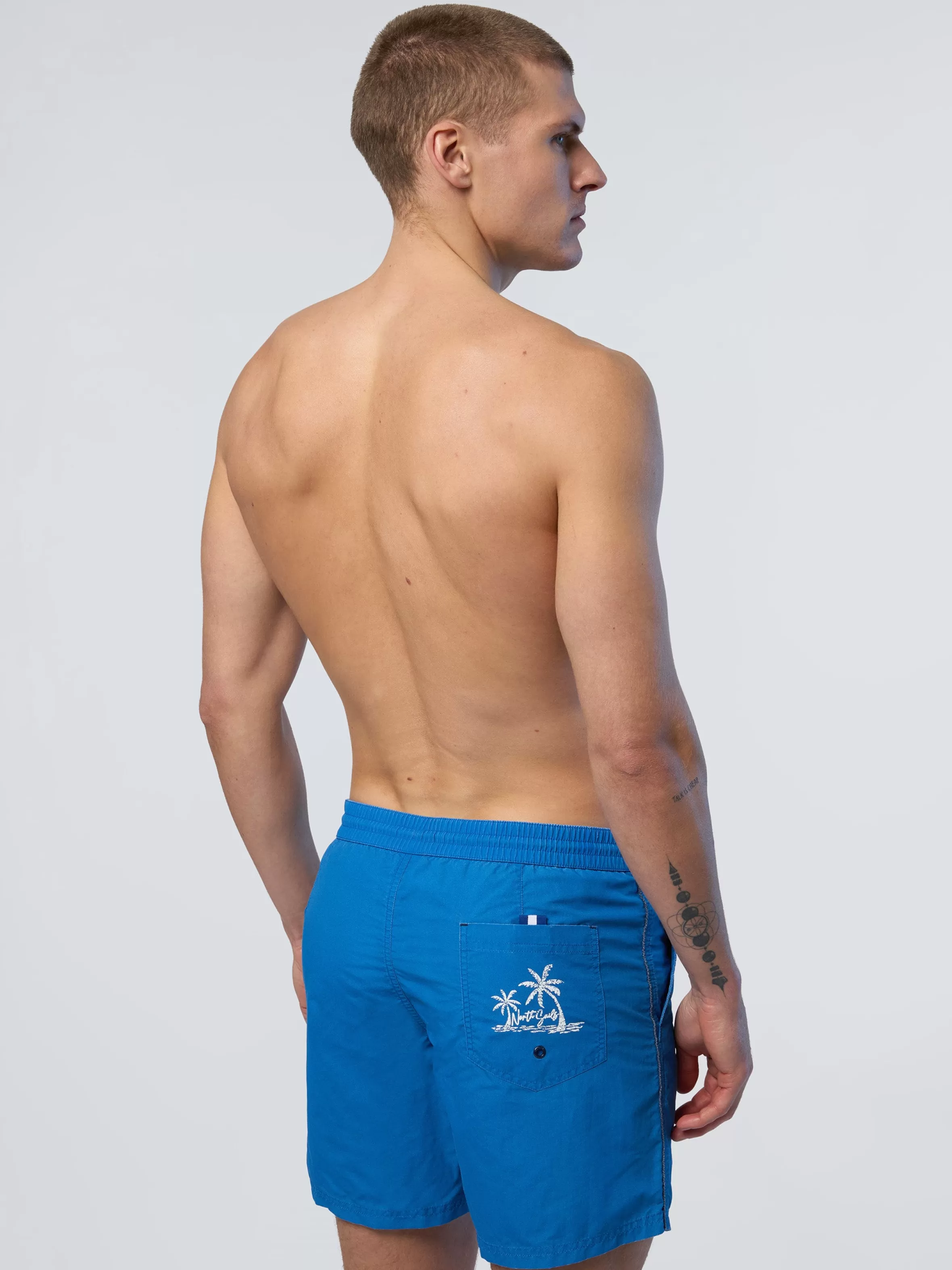 Uomo North Sails Boxer Mare In Nylon Lavato