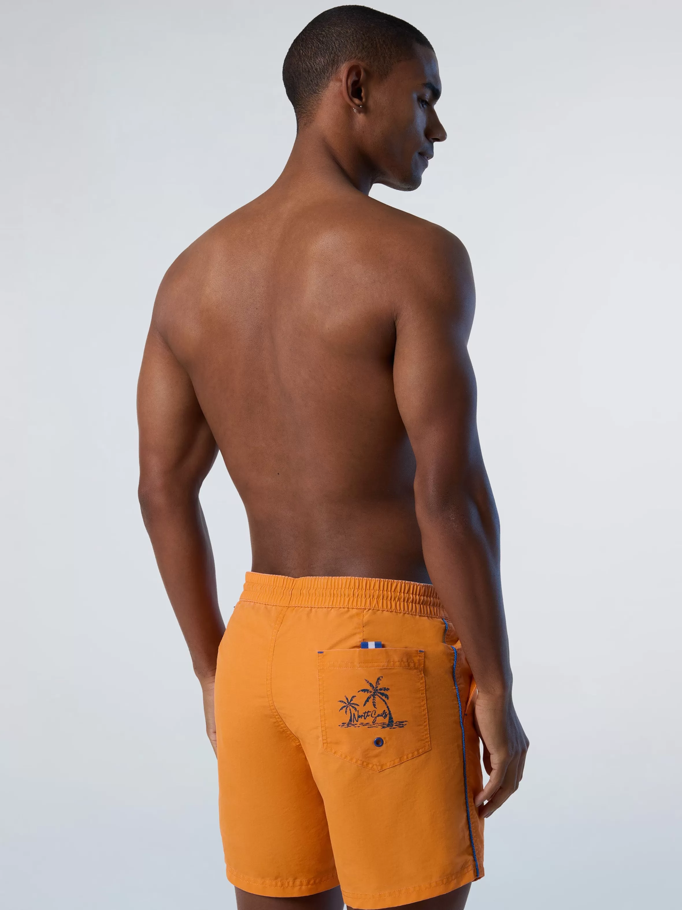 Uomo North Sails Boxer Mare In Nylon Lavato