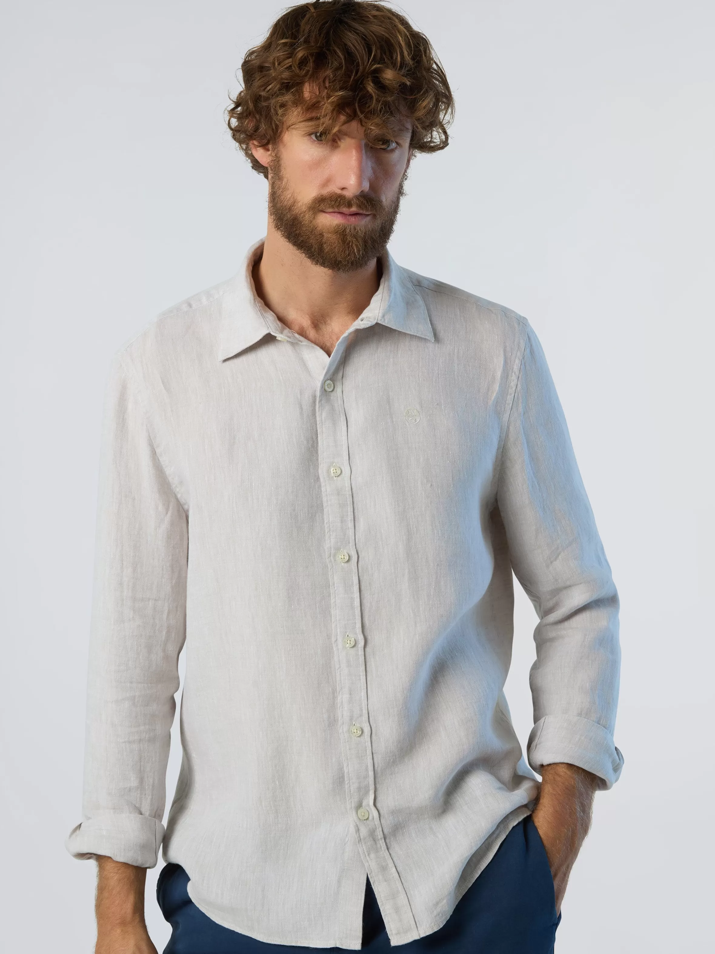 Uomo North Sails Camicia In Lino