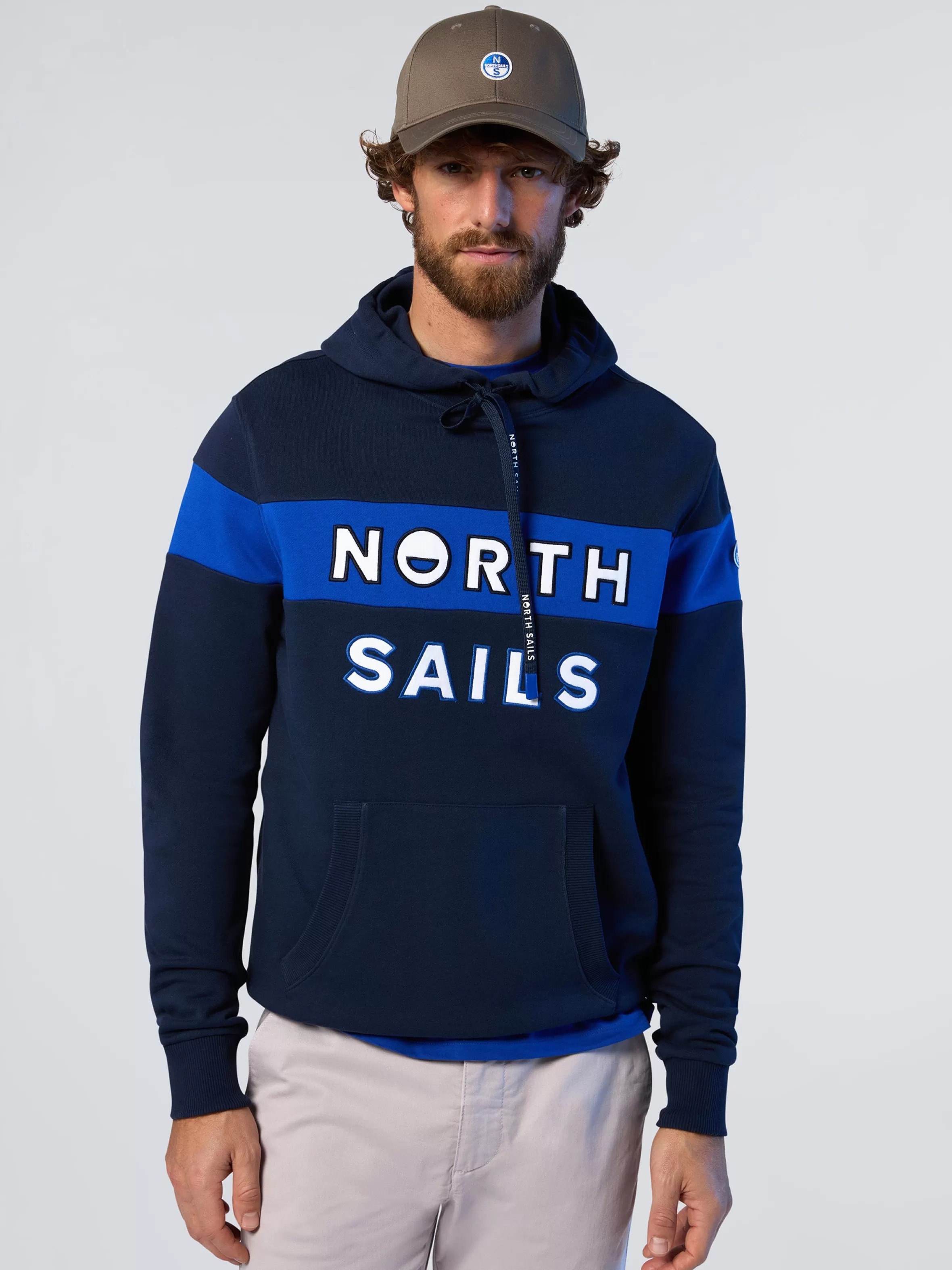 Uomo North Sails Felpa Con Cappuccio E Patch