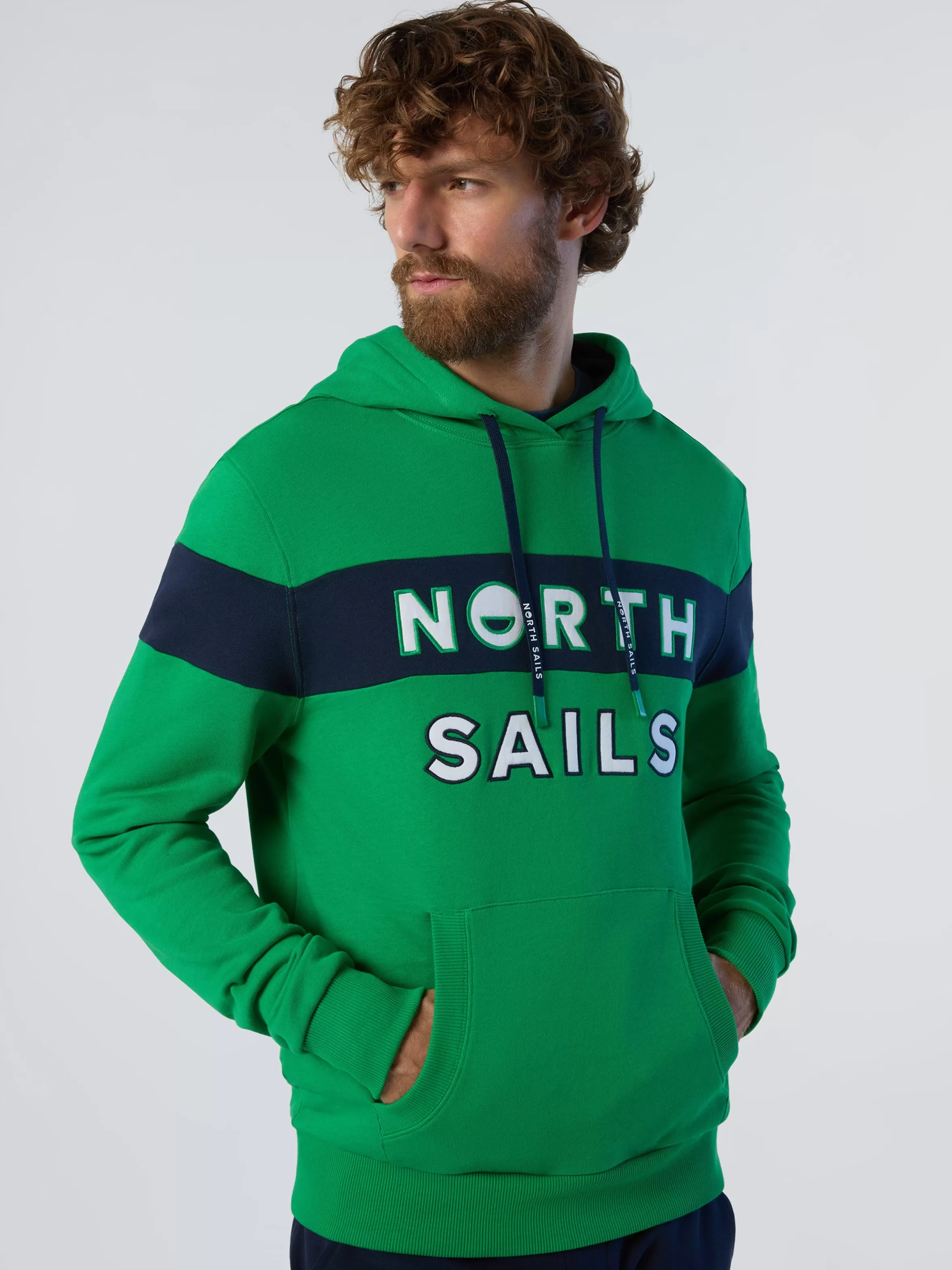 Uomo North Sails Felpa Con Cappuccio E Patch