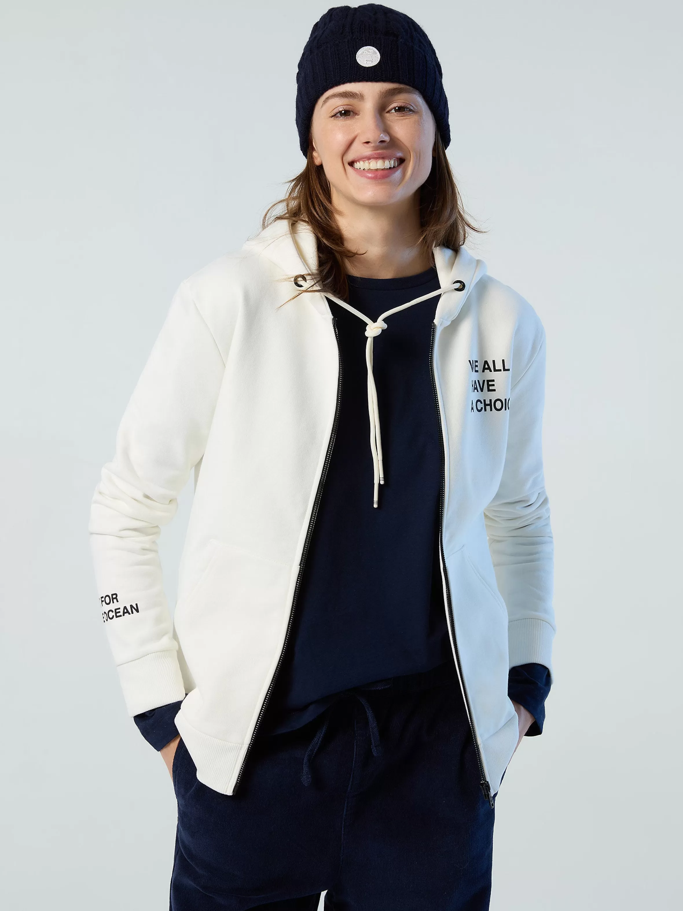 Donna North Sails Felpa Con Cappuccio E Zip