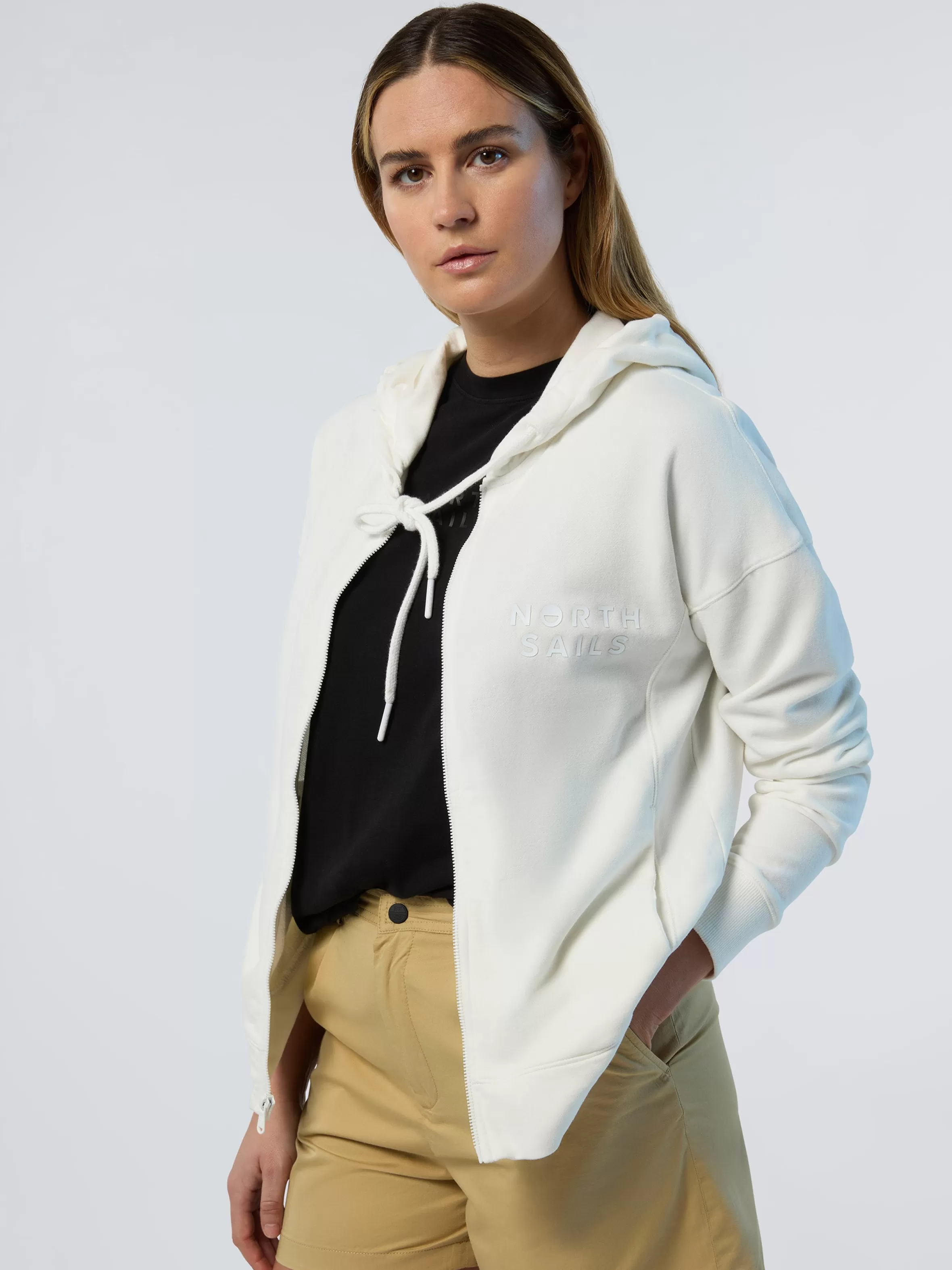 Donna North Sails Felpa Con Cappuccio E Zip