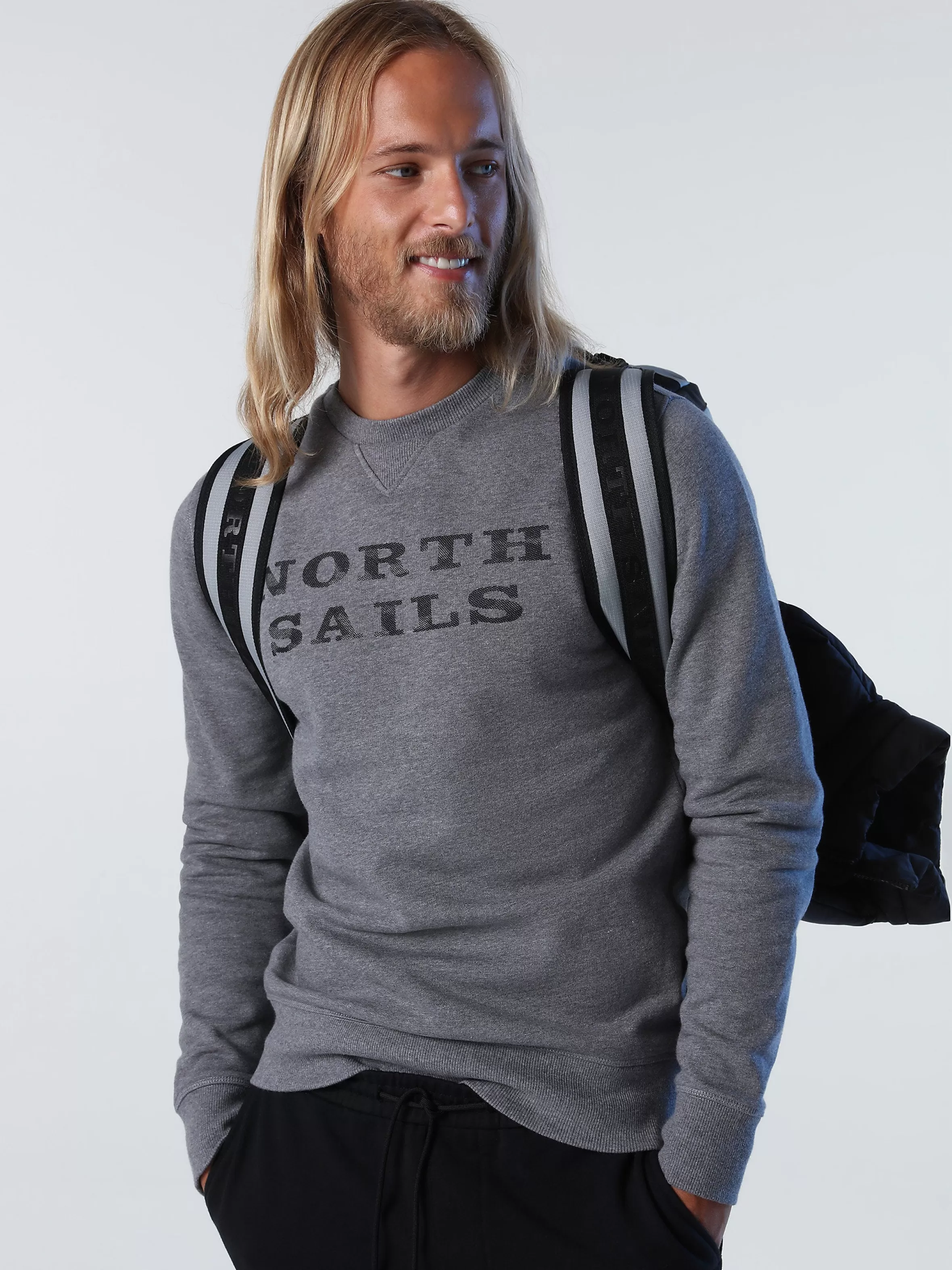 Uomo North Sails Felpa Con Stampa Lettering