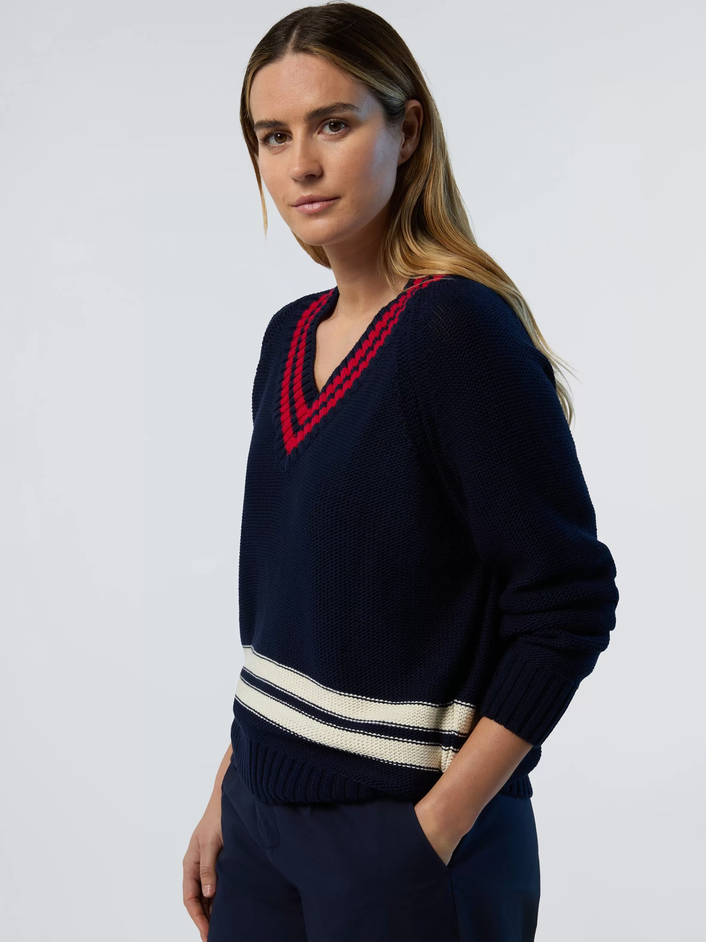 Donna North Sails Maglione Con Scollo A V