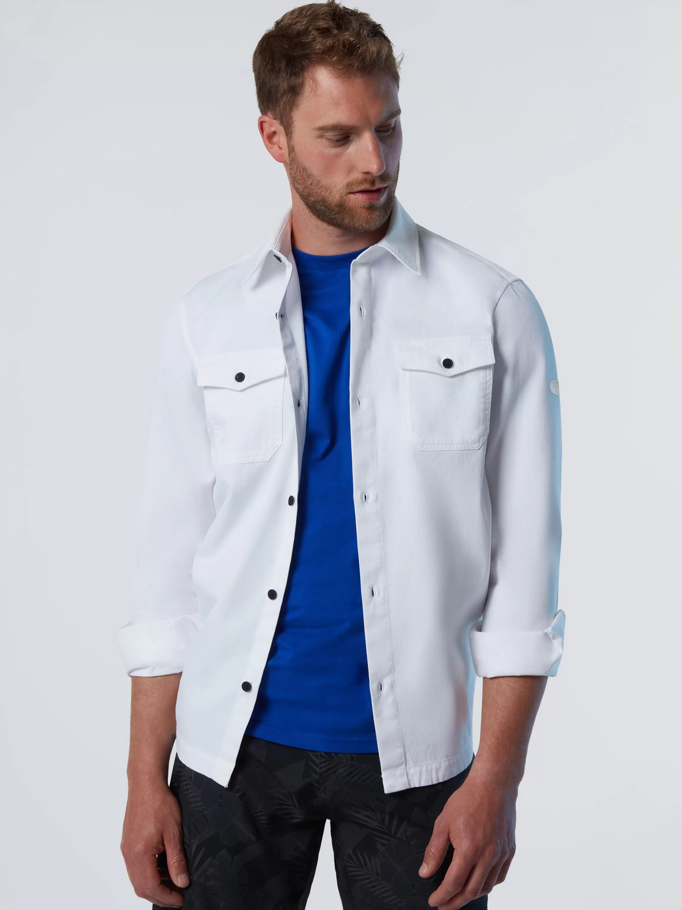 Uomo North Sails Overshirt In Twill Organico