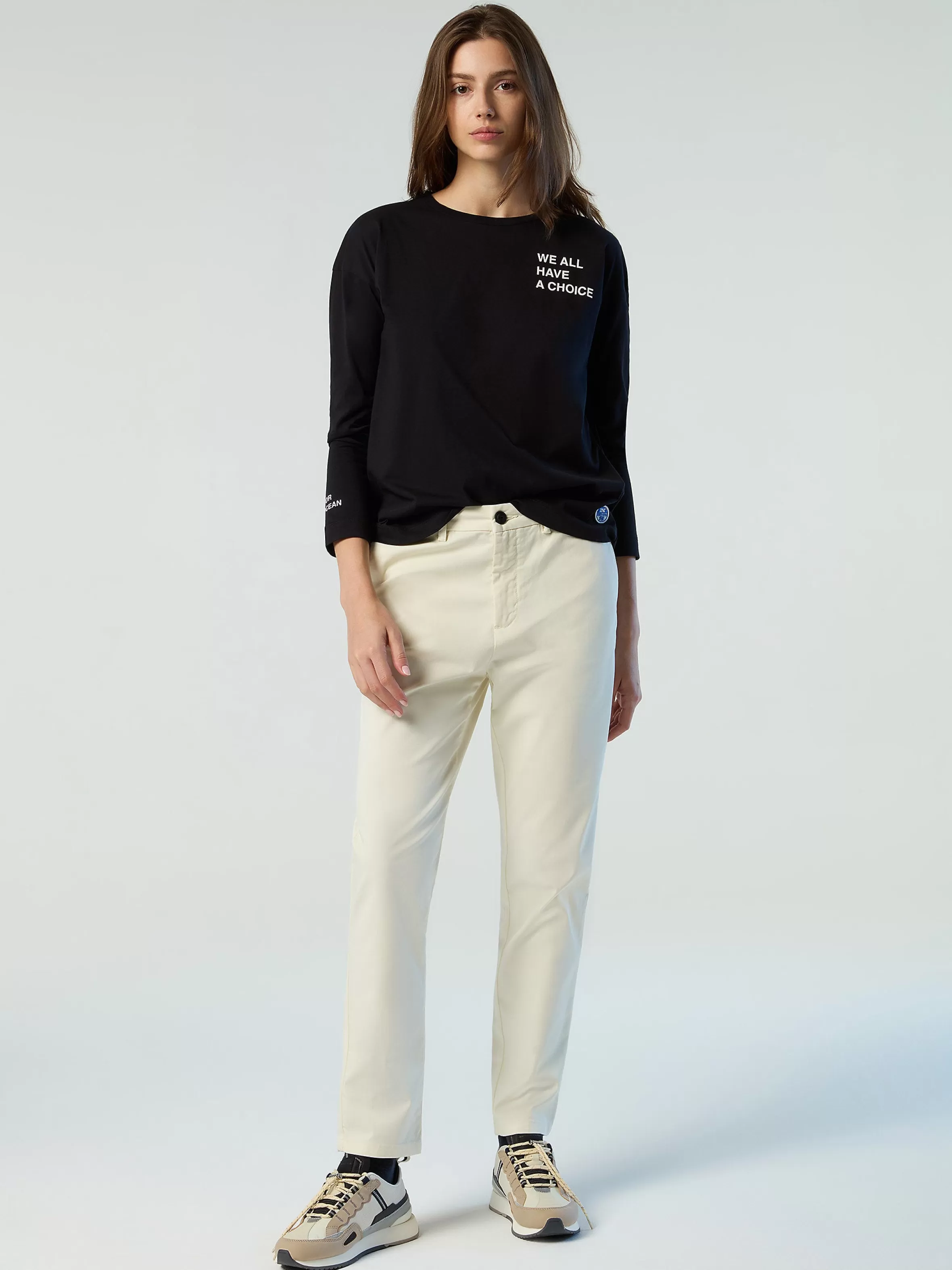 Donna North Sails Pantaloni Chino In Gabardina