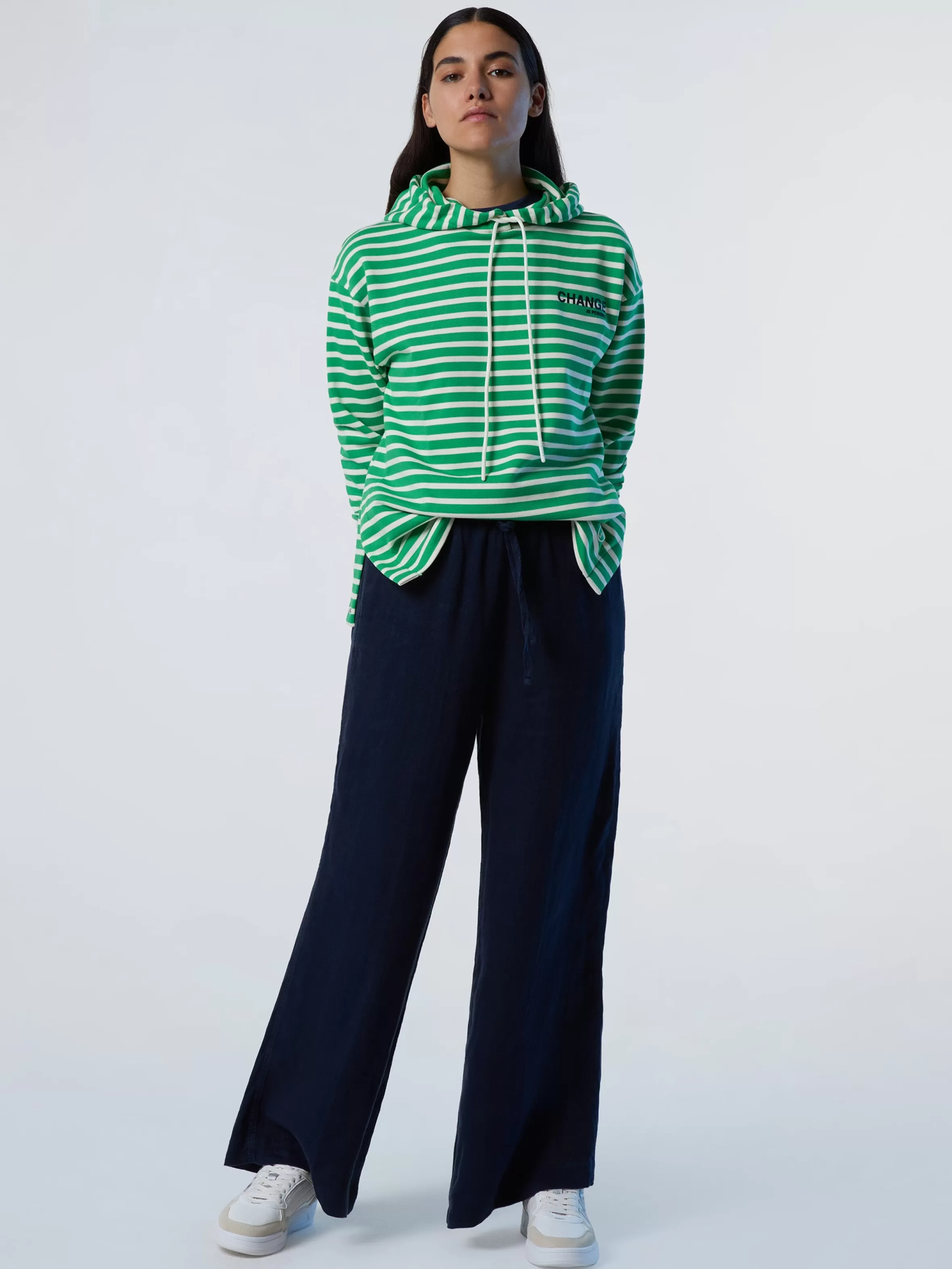 Donna North Sails Pantaloni Palazzo In Lino