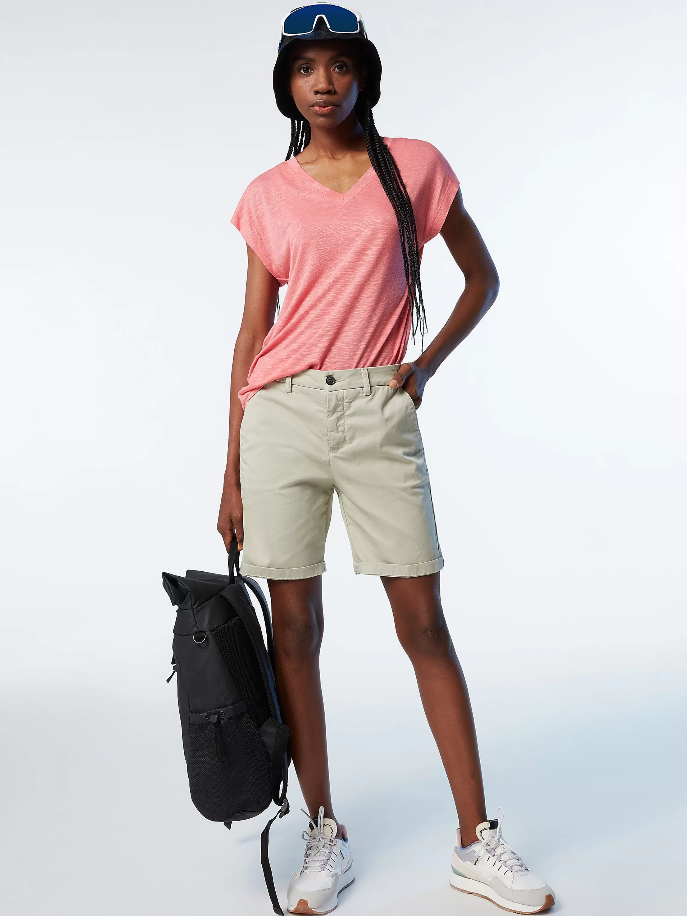 Donna North Sails Shorts Chino In Cotone