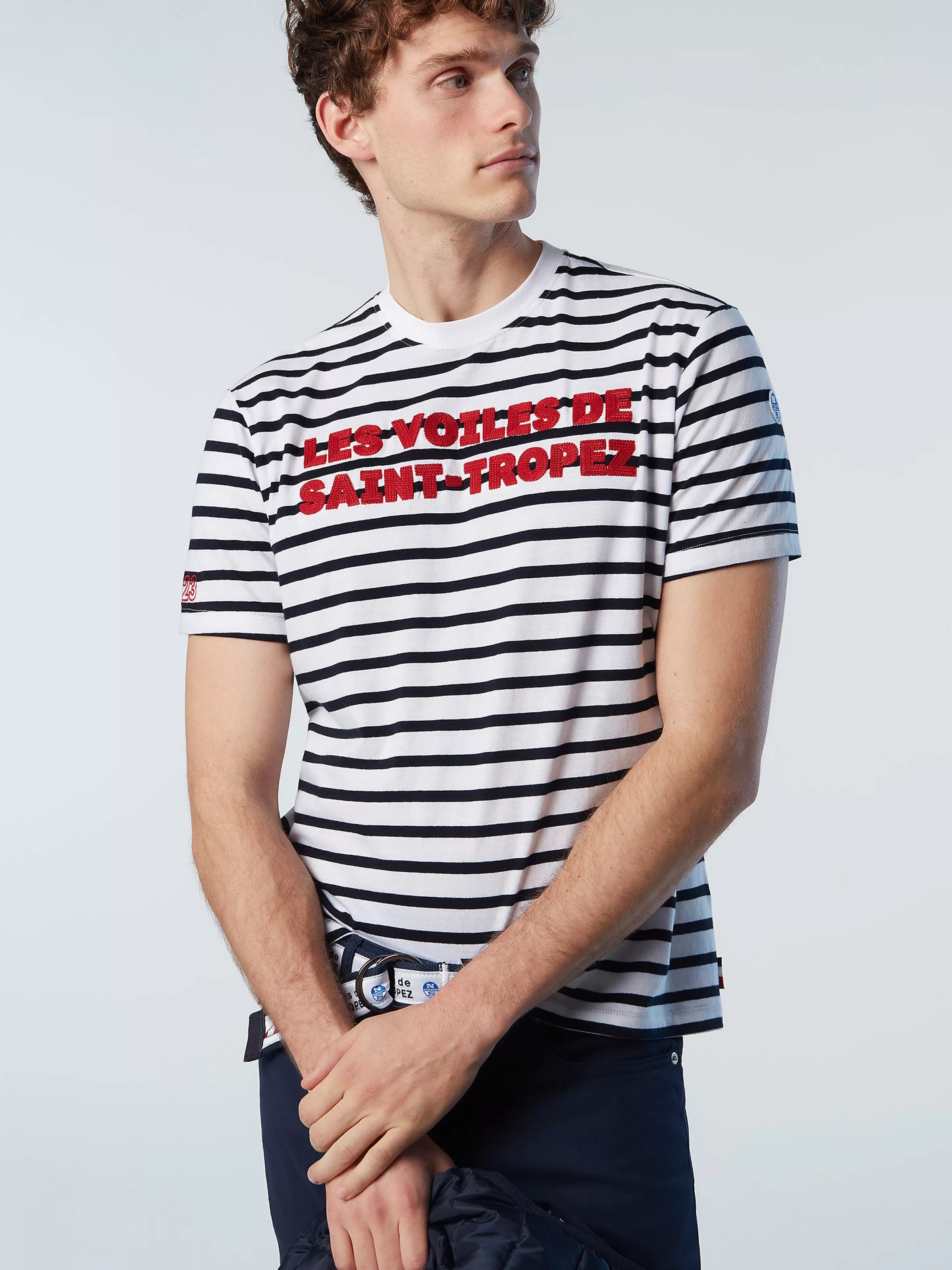 Uomo North Sails T-shirt A Righe Saint-Tropez