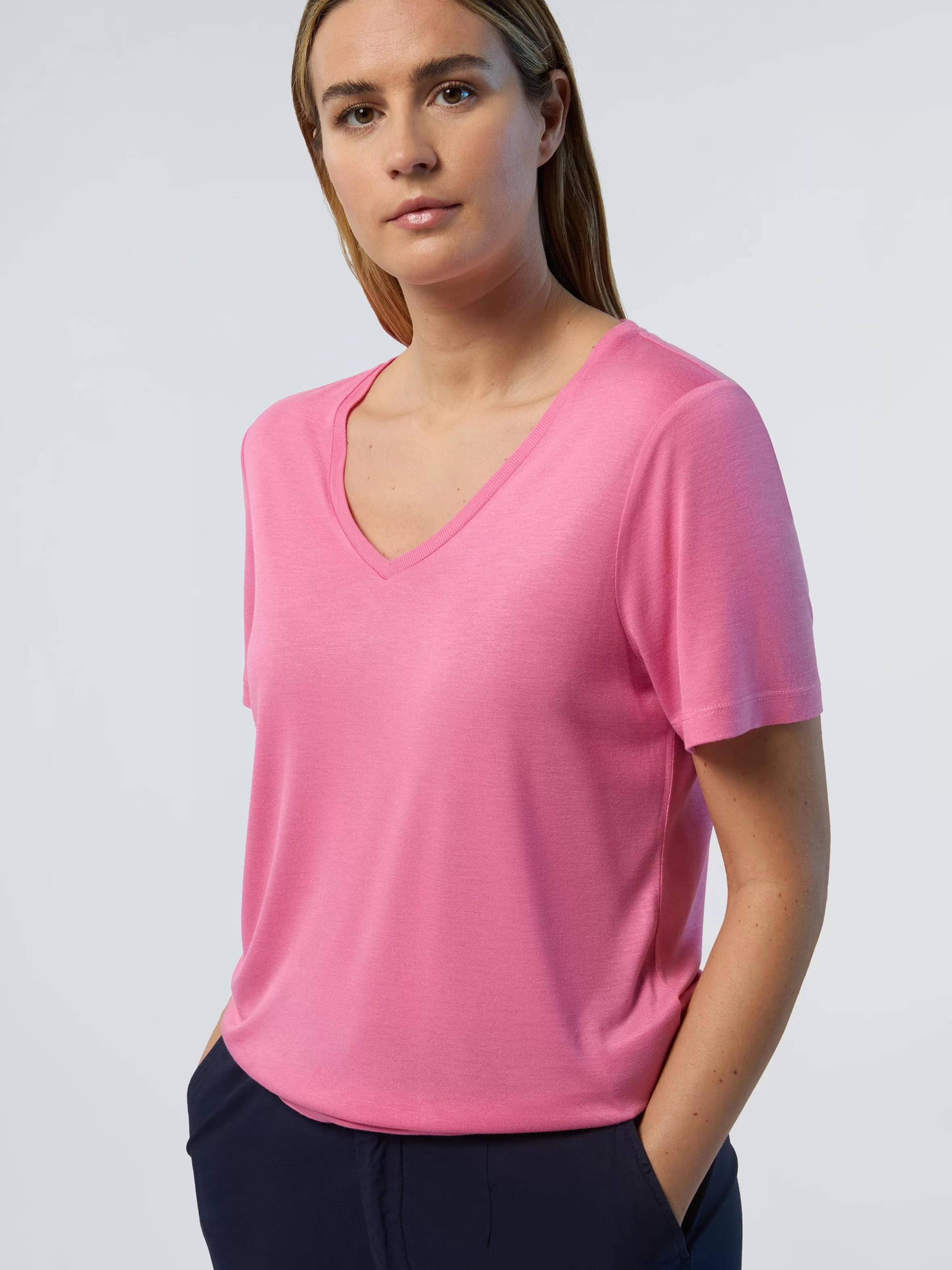 Donna North Sails T-shirt Con Scollo A V