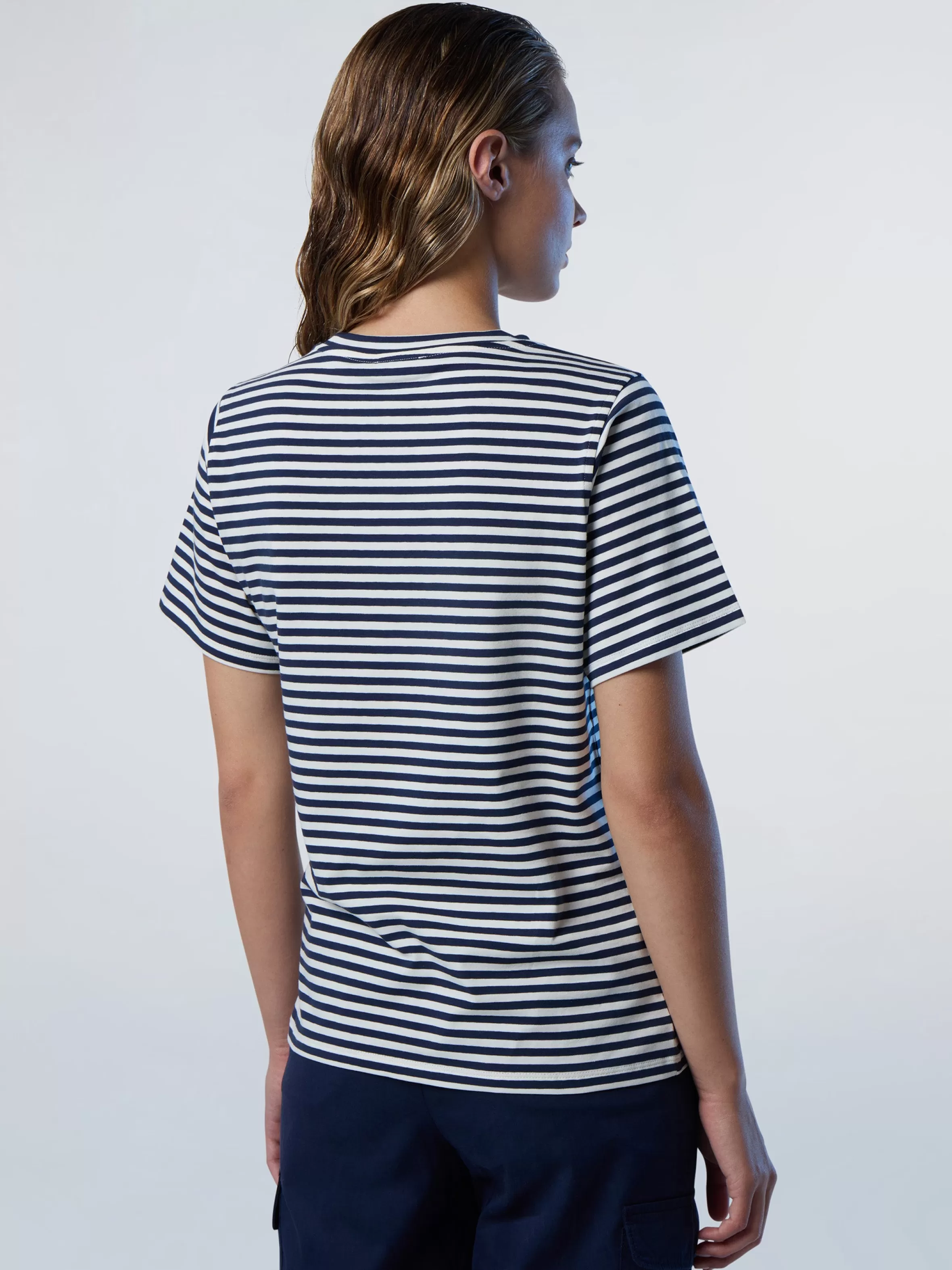 Donna North Sails T-shirt In Modal A Righe