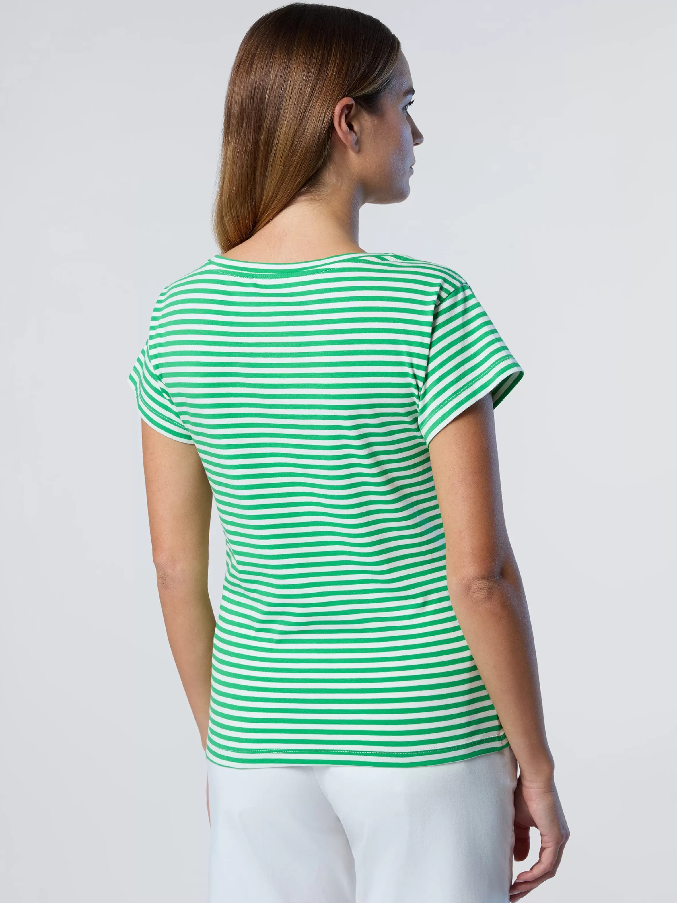 Donna North Sails T-shirt In Modal Con Taschino