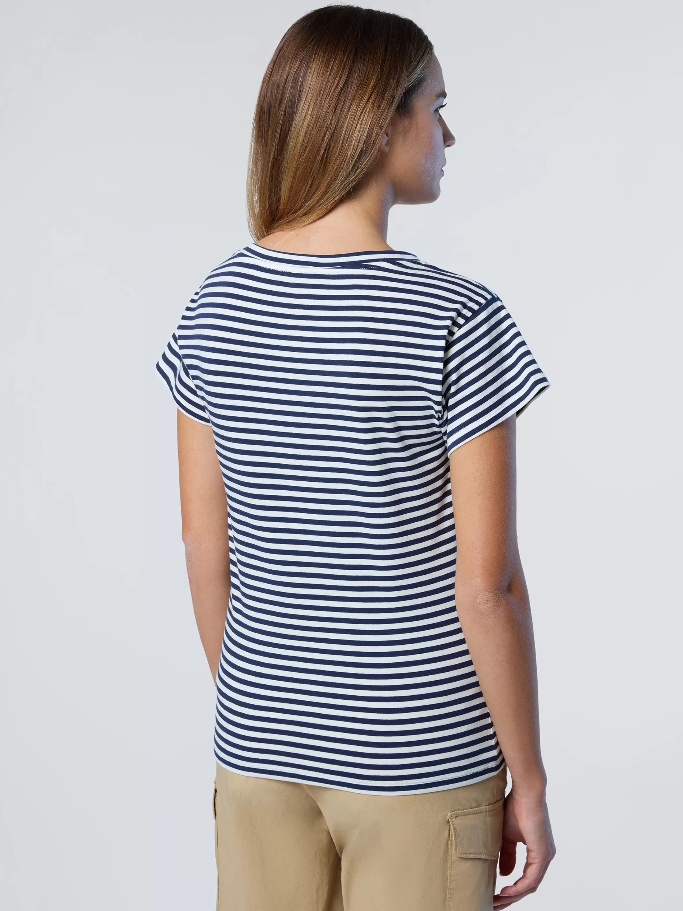 Donna North Sails T-shirt In Modal Con Taschino