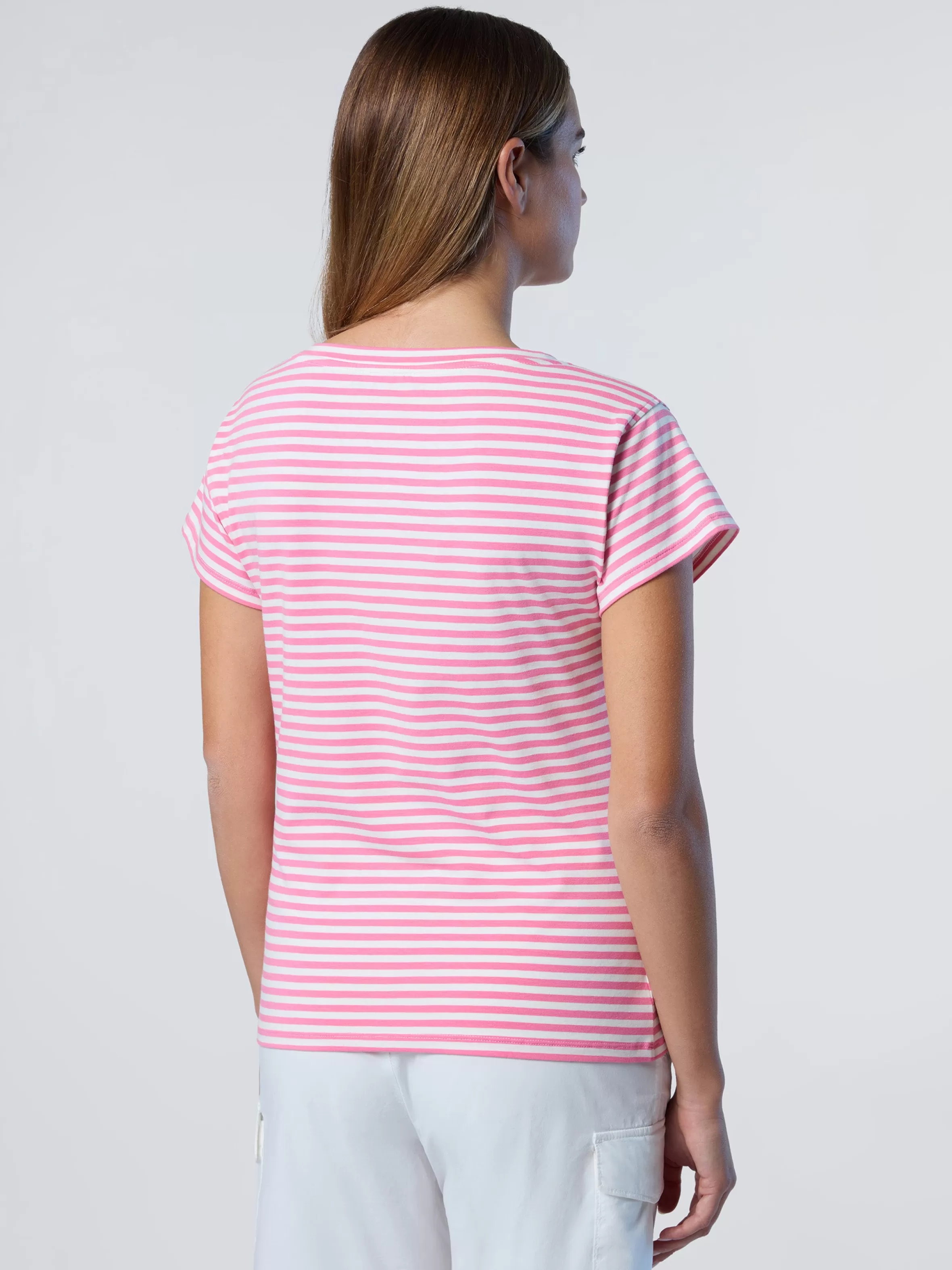 Donna North Sails T-shirt In Modal Con Taschino