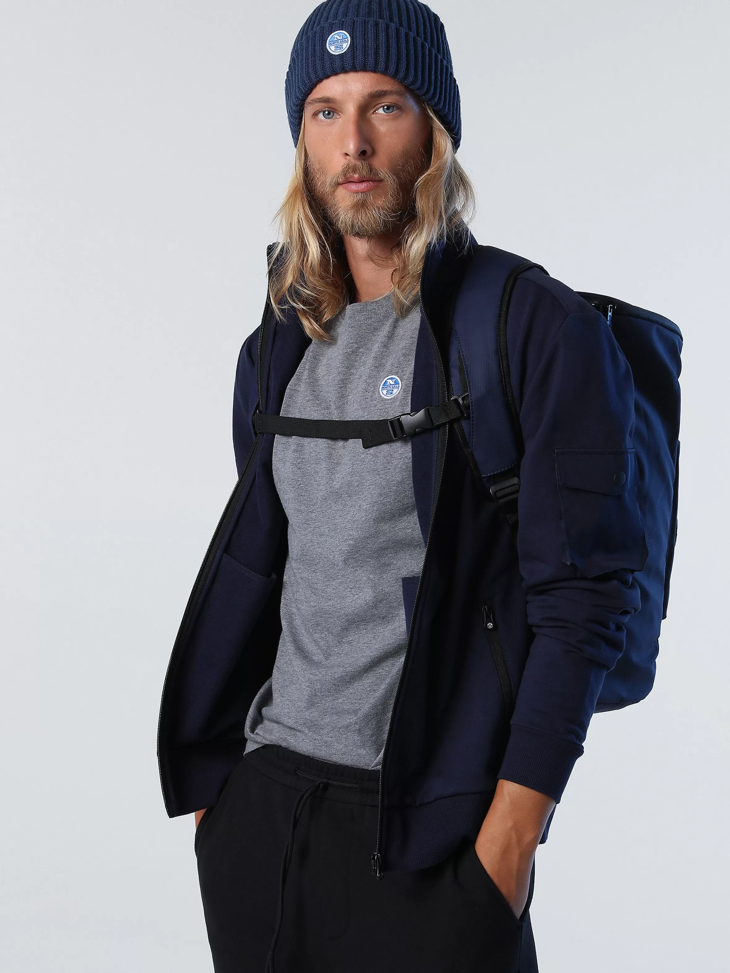 Uomo North Sails Zip Sweatshirt With Pocket